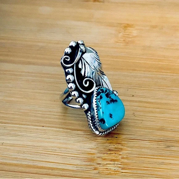 $184 Signed Vintage Navajo Estate Ring By Silver Ray Marked S. Ray STERLING - Picture 4 of 7